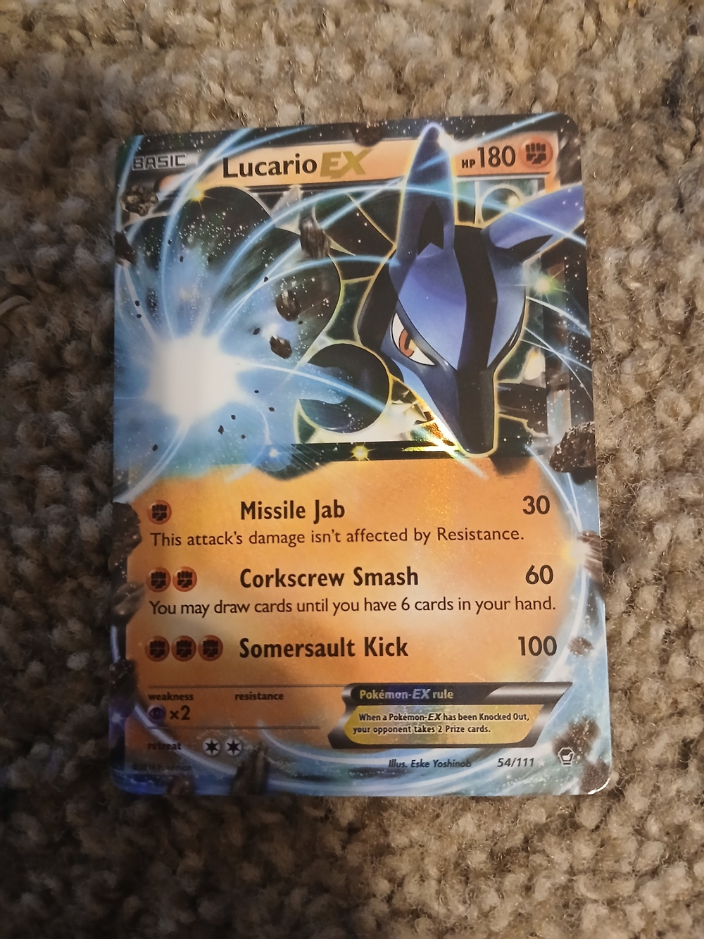 Lucario EX Pokemon Card 54/111